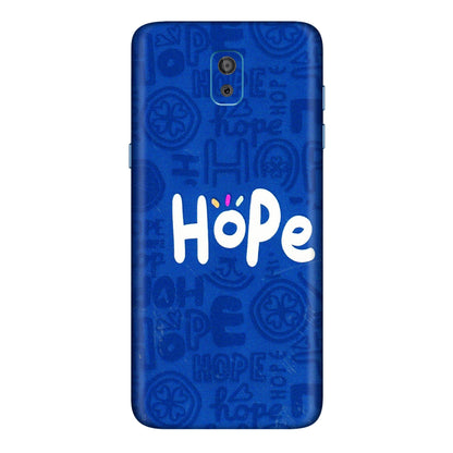 Samsung M/F/Note/Flip and C Phone Skins (All Models) - Hope Doodles Blue - 3D Embossed Finish (L-43) Samsung Galaxy On 8