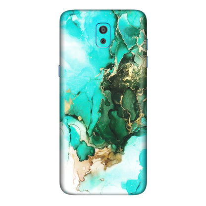 Samsung M/F/Note/Flip and C Phone Skins (All Models) - The Blue Gold Marble - Matte Finish (M-124) Samsung Galaxy On 8