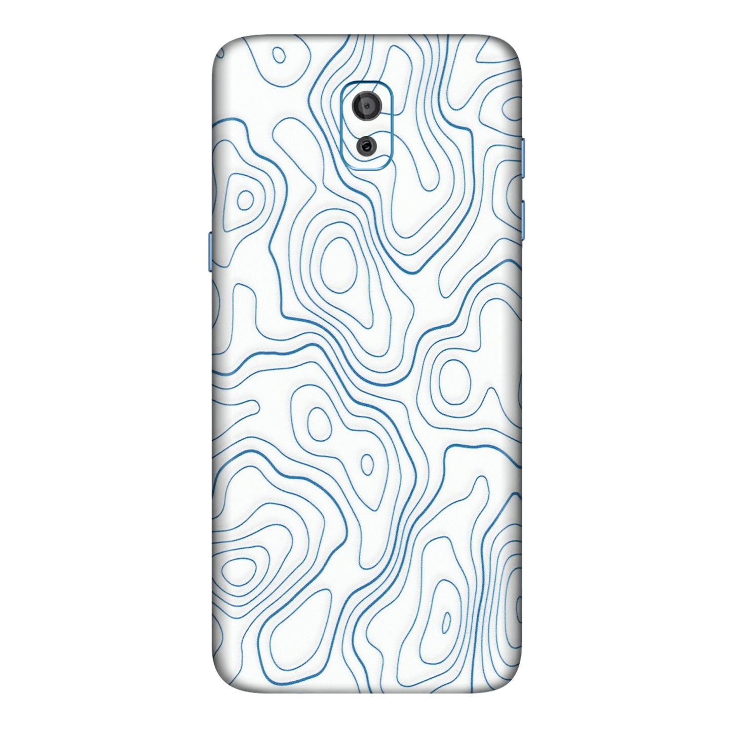 Samsung M/F/Note/Flip and C Phone Skins (All Models) - Blue And White Swirls - Matte Finish (M-139) Samsung Galaxy On 8
