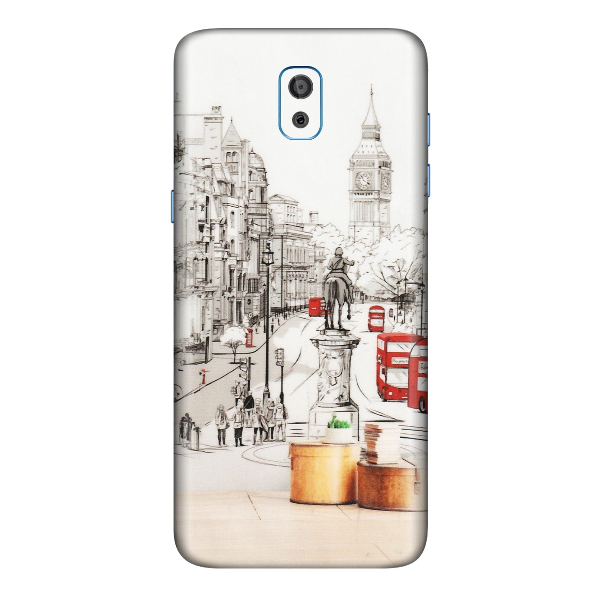 Samsung M/F/Note/Flip and C Phone Skins (All Models) - London Street - Transparent Finish (T-02) Samsung Galaxy On 8