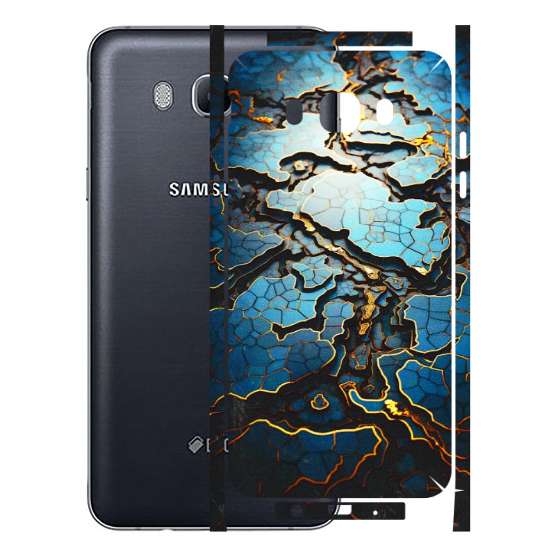 Samsung M/F/Note/Flip and C Phone Skins (All Models) - Blue Gold Abstract - 3D Embossed Finish (L-11) Samsung Galaxy On 8