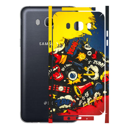 Samsung M/F/Note/Flip and C Phone Skins (All Models) - Pacific Doodle Art - 3D Embossed Finish (L-120) Samsung Galaxy On 8