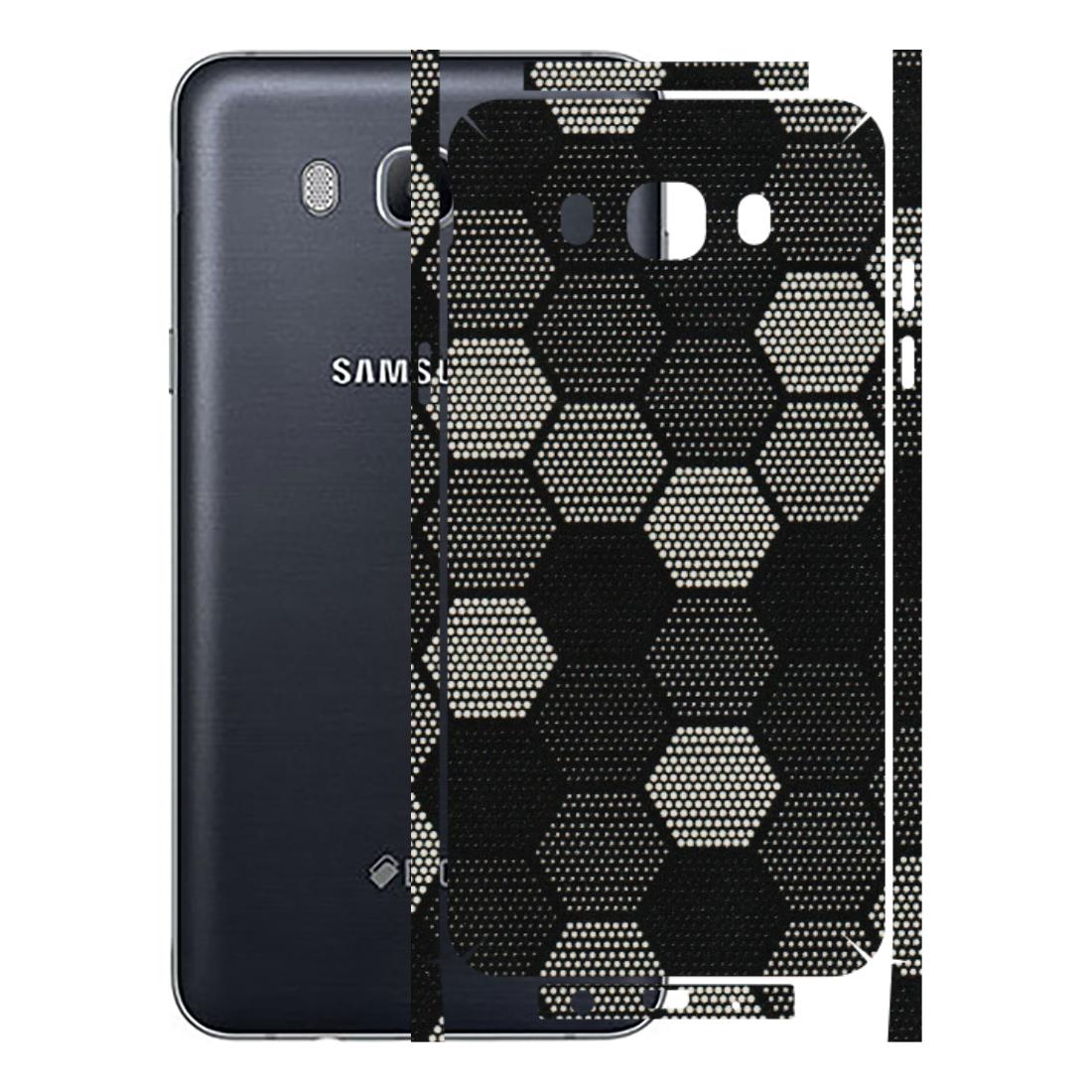 Samsung M/F/Note/Flip and C Phone Skins (All Models) - Black & White Dotted Honeycomb Texture - 3D Embossed Finish (L-202) Samsung Galaxy On 8