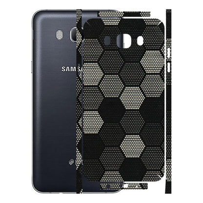 Samsung M/F/Note/Flip and C Phone Skins (All Models) - Black & White Dotted Honeycomb Texture - 3D Embossed Finish (L-202) Samsung Galaxy On 8