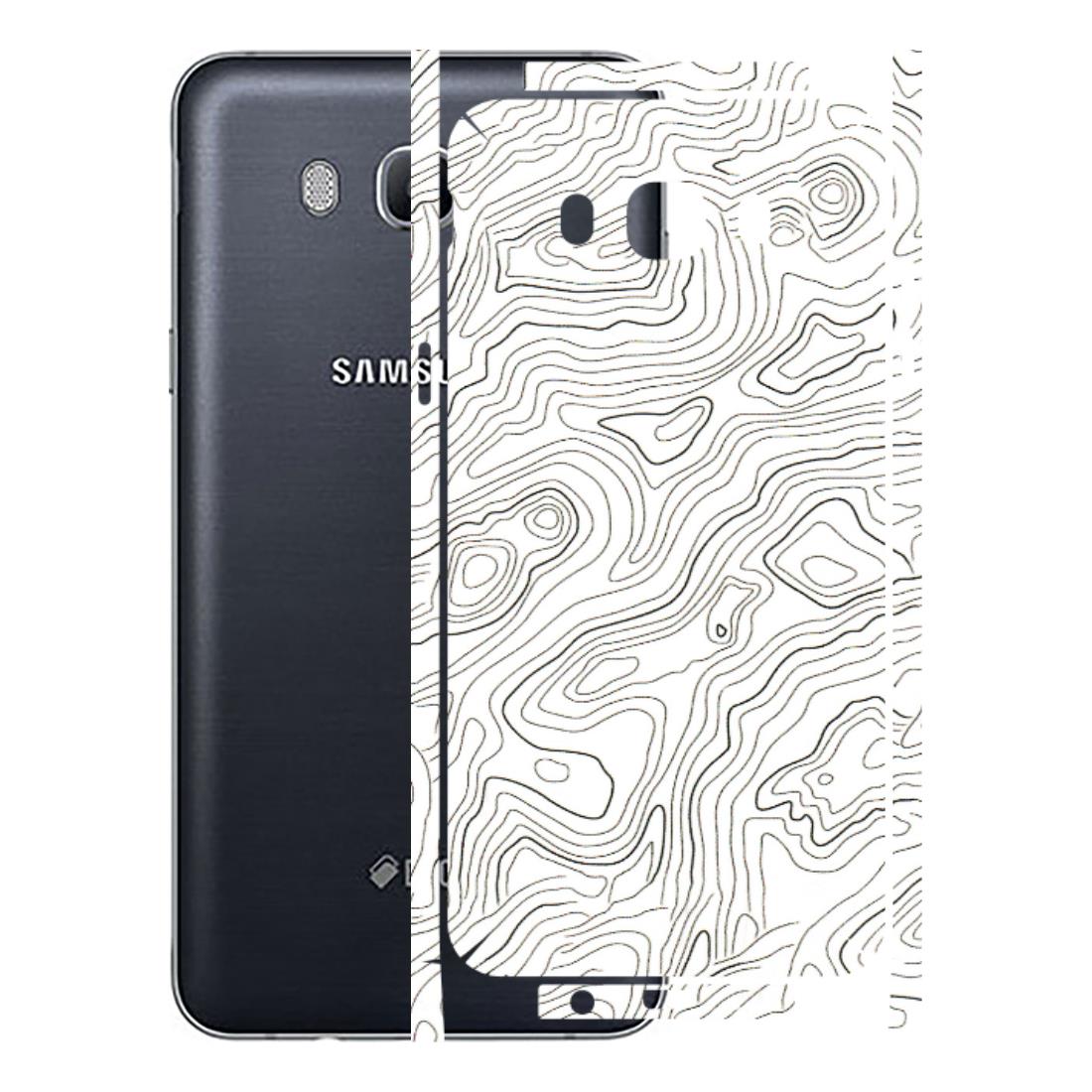 Samsung M/F/Note/Flip and C Phone Skins (All Models) - White Black Swirls - 3D Embossed Finish (L-219) Samsung Galaxy On 8