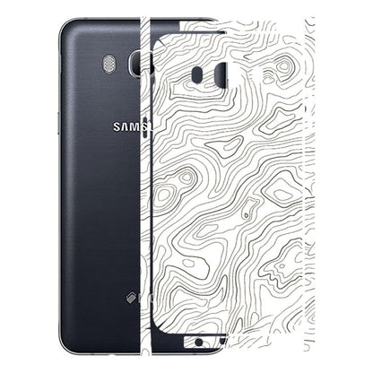 Samsung M/F/Note/Flip and C Phone Skins (All Models) - White Black Swirls - 3D Embossed Finish (L-219) Samsung Galaxy On 8