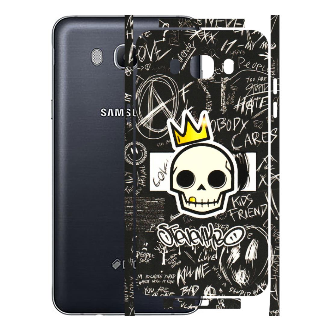 Samsung M/F/Note/Flip and C Phone Skins (All Models) - Funny Skull Black Chalk Grafitti - 3D Embossed Finish (L-22) Samsung Galaxy On 8