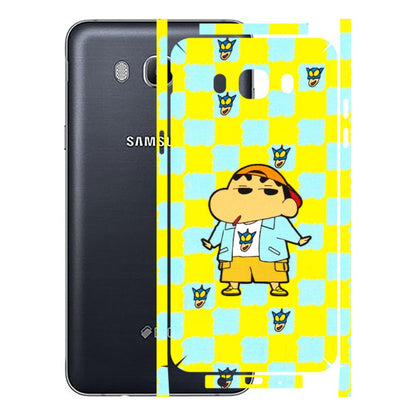 Samsung M/F/Note/Flip and C Phone Skins (All Models) - Yellow Blue Shinchan Cute - 3D Embossed Finish (L-221) Samsung Galaxy On 8