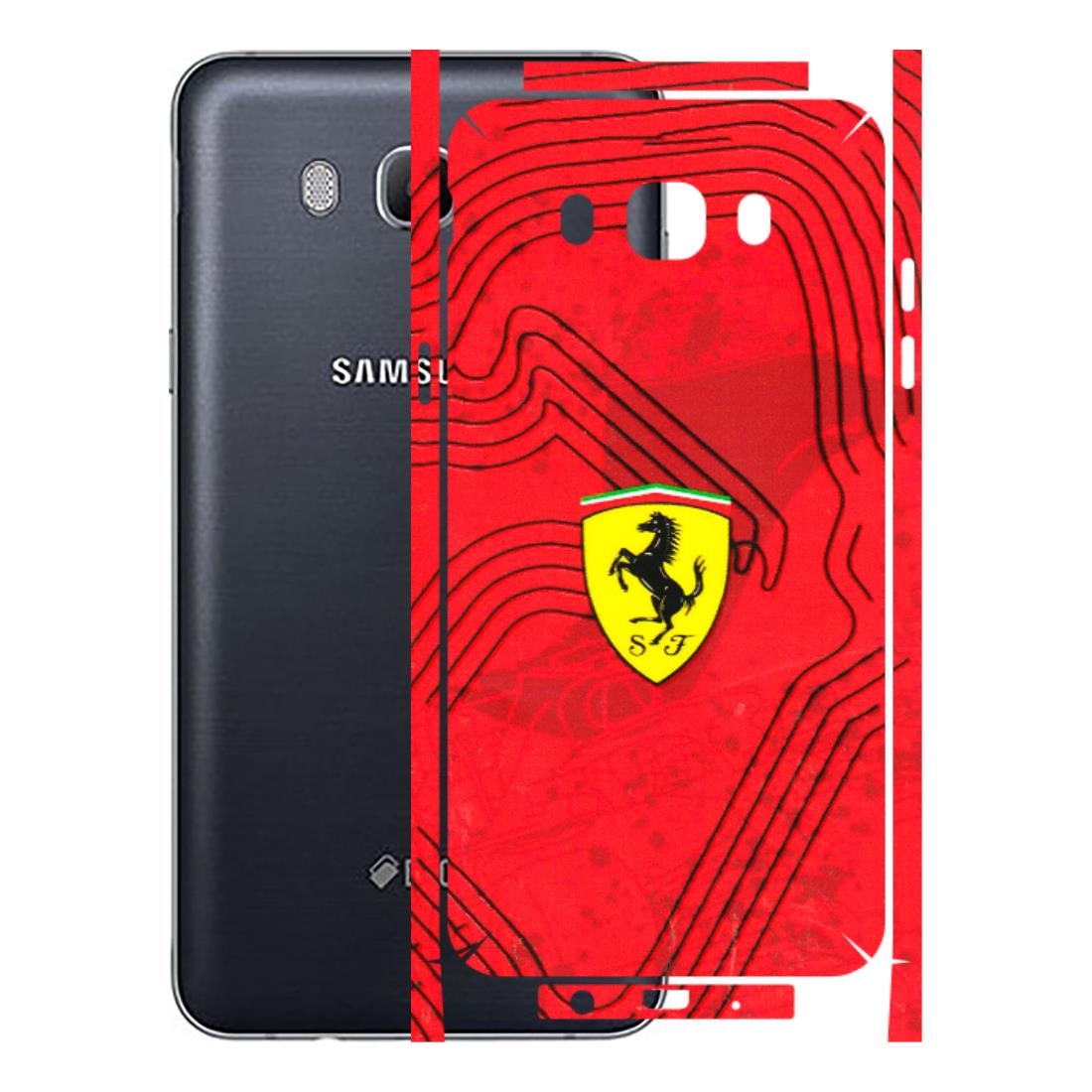 Samsung M/F/Note/Flip and C Phone Skins (All Models) - Red Ferrari Logo Stylish - 3D Embossed Finish (L-238) Samsung Galaxy On 8