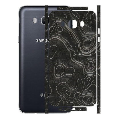 Samsung M/F/Note/Flip and C Phone Skins (All Models) - Abstract White Line Map - 3D Embossed Finish (L-269) Samsung Galaxy On 8