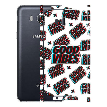 Samsung M/F/Note/Flip and C Phone Skins (All Models) - Good Vibes - 3D Embossed Finish (L-282) Samsung Galaxy On 8
