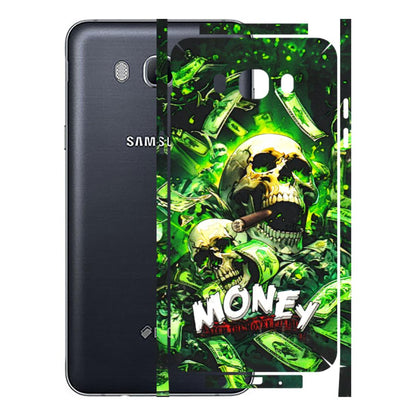 Samsung M/F/Note/Flip and C Phone Skins (All Models) - Skull Money - 3D Embossed Finish (L-303) Samsung Galaxy On 8