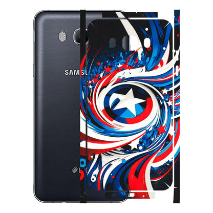 Samsung M/F/Note/Flip and C Phone Skins (All Models) - Captain America Logo - 3D Embossed Finish (L-307) Samsung Galaxy On 8