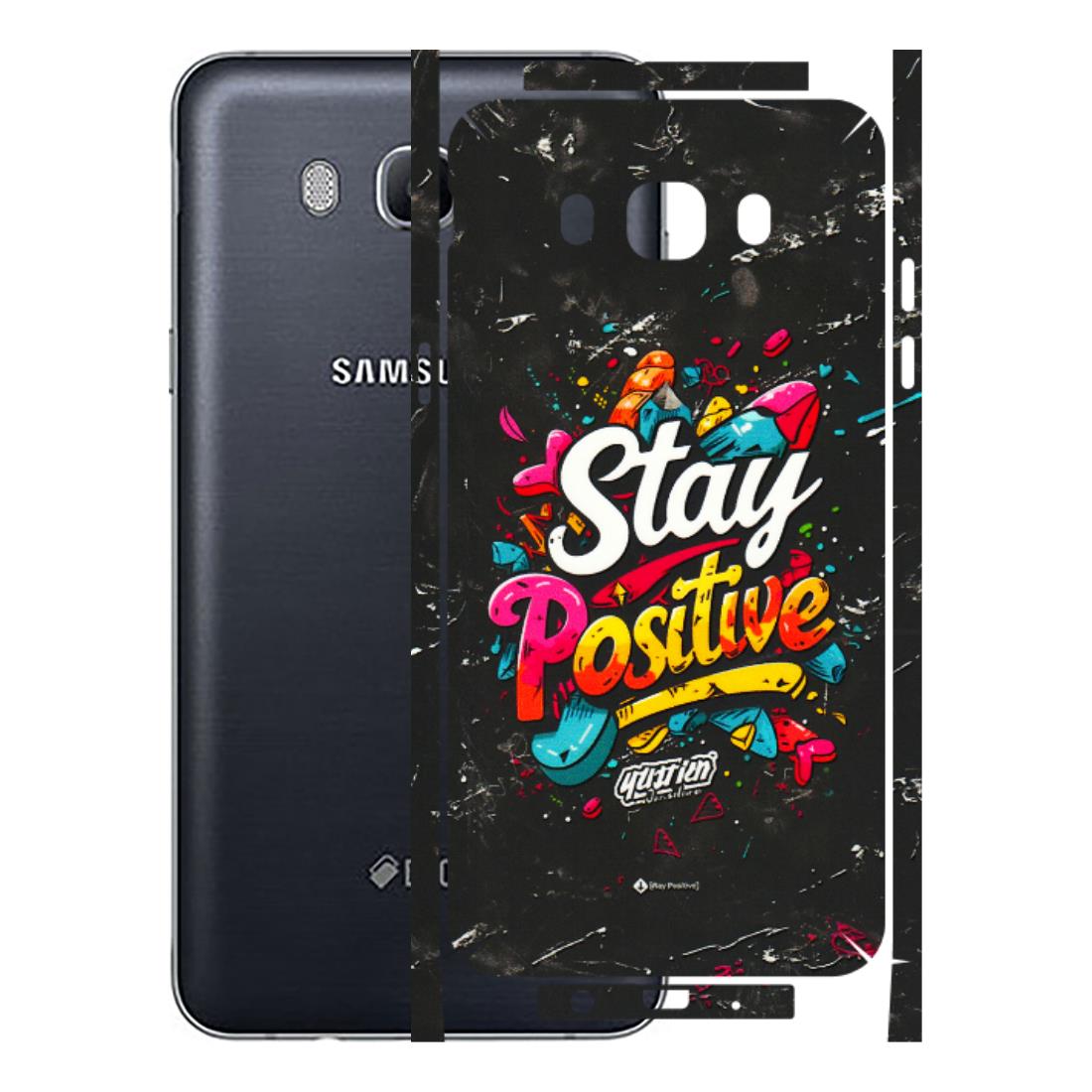 Samsung M/F/Note/Flip and C Phone Skins (All Models) - Stay Positive Black - 3D Embossed Finish (L-31) Samsung Galaxy On 8