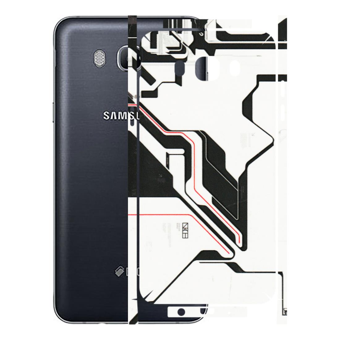 Samsung M/F/Note/Flip and C Phone Skins (All Models) - White Techy Logo - 3D Embossed Finish (L-312) Samsung Galaxy On 8