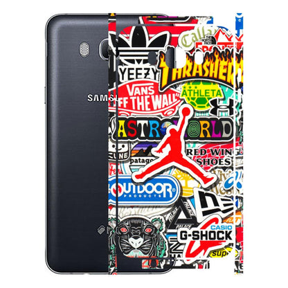 Samsung M/F/Note/Flip and C Phone Skins (All Models) - Multi Brands Sticker Graffiti - 3D Embossed Finish (L-37) Samsung Galaxy On 8