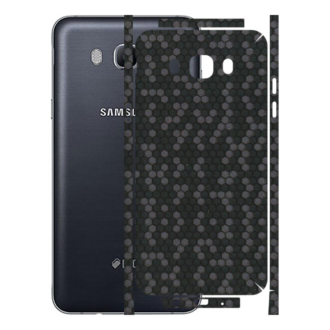 Samsung M/F/Note/Flip and C Phone Skins (All Models) - Black Grey Honeycomb Sober - 3D Embossed Finish (L-85) Samsung Galaxy On 8