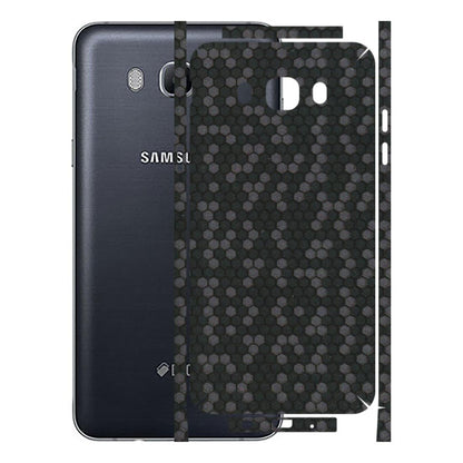 Samsung M/F/Note/Flip and C Phone Skins (All Models) - Black Grey Honeycomb Sober - 3D Embossed Finish (L-85) Samsung Galaxy On 8