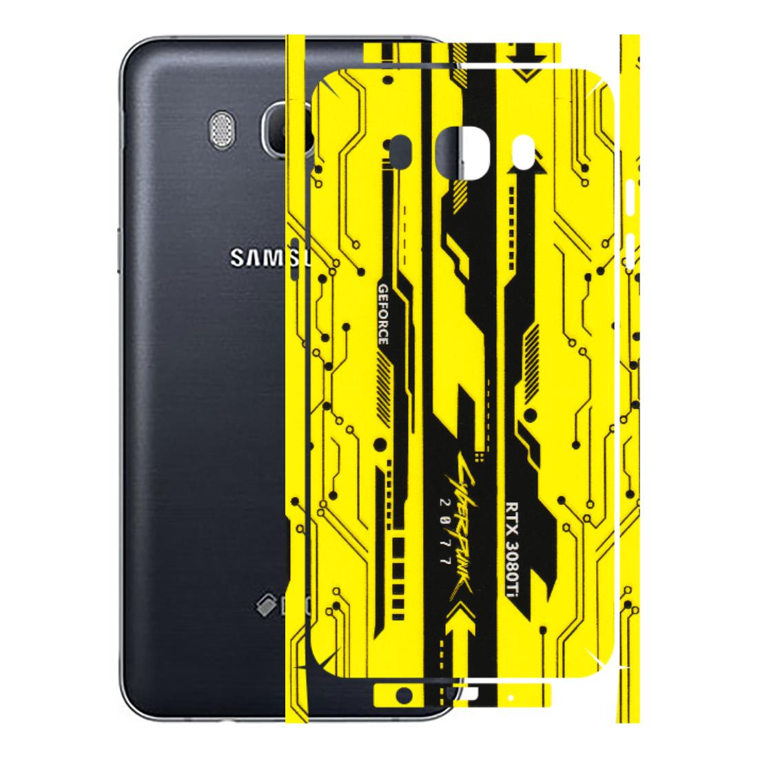 Samsung M/F/Note/Flip and C Phone Skins (All Models) - Yellow Cyberpunk - 3D Embossed Finish (L-93) Samsung Galaxy On 8
