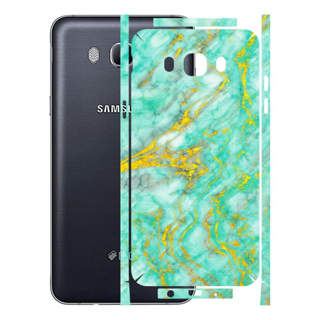 Samsung M/F/Note/Flip and C Phone Skins (All Models) - Green And Gold Marble Feel - Matte Finish (M-16) Samsung Galaxy On 8