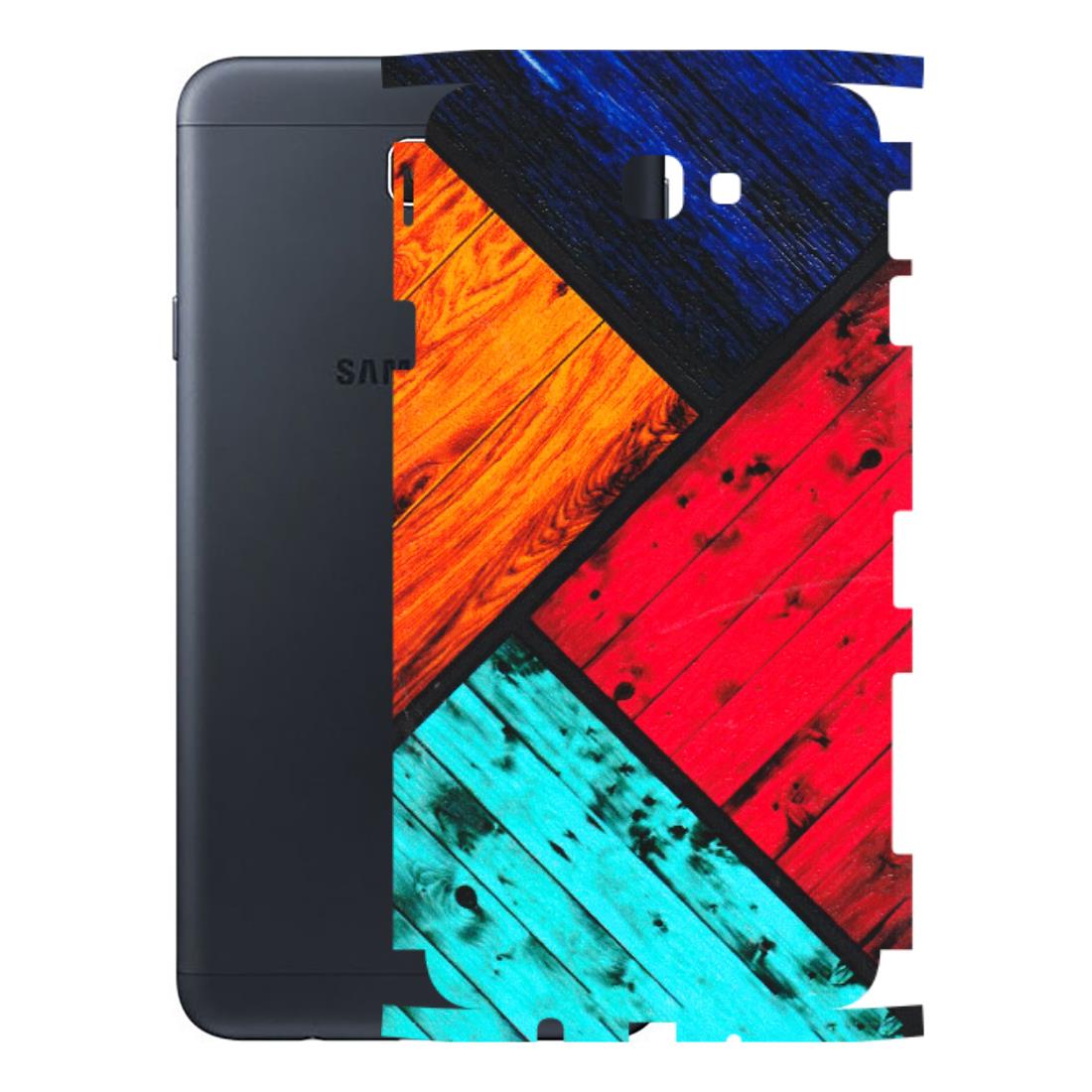 Samsung M/F/Note/Flip and C Phone Skins (All Models) - Colourful Wood Panels Abstract - 3D Embossed Finish (L-09) Samsung Galaxy On Next