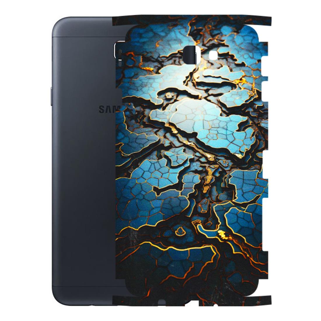 Samsung M/F/Note/Flip and C Phone Skins (All Models) - Blue Gold Abstract - 3D Embossed Finish (L-11) Samsung Galaxy On Next