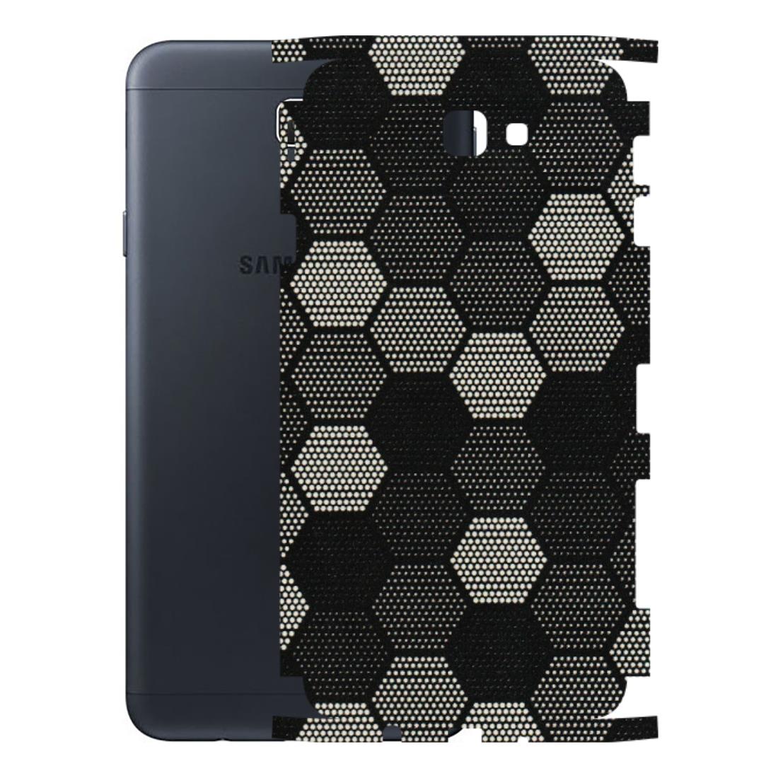 Samsung M/F/Note/Flip and C Phone Skins (All Models) - Black & White Dotted Honeycomb Texture - 3D Embossed Finish (L-202) Samsung Galaxy On Next