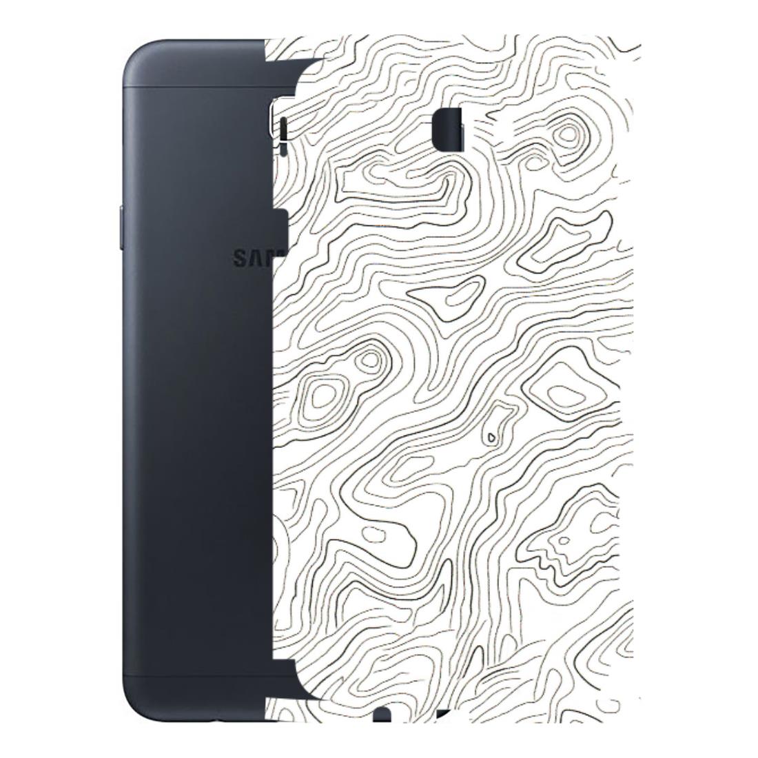 Samsung M/F/Note/Flip and C Phone Skins (All Models) - White Black Swirls - 3D Embossed Finish (L-219) Samsung Galaxy On Next