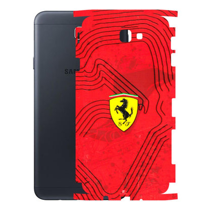 Samsung M/F/Note/Flip and C Phone Skins (All Models) - Red Ferrari Logo Stylish - 3D Embossed Finish (L-238) Samsung Galaxy On Next