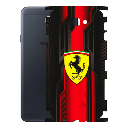 Samsung M/F/Note/Flip and C Phone Skins (All Models) - Black Ferrari Logo - 3D Embossed Finish (L-253) Samsung Galaxy On Next