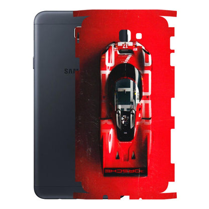Samsung M/F/Note/Flip and C Phone Skins (All Models) - Red Porsche Car Logo - 3D Embossed Finish (L-315) Samsung Galaxy On Next