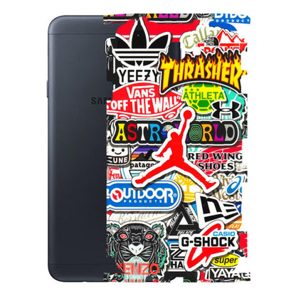 Samsung M/F/Note/Flip and C Phone Skins (All Models) - Multi Brands Sticker Graffiti - 3D Embossed Finish (L-37) Samsung Galaxy On Next