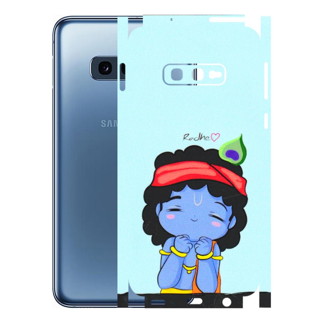 Samsung A/S Series Phone Skins (All Models) - Radhe Radhe Cute Toon - 3D Embossed Finish (L-05) Samsung Galaxy S10E