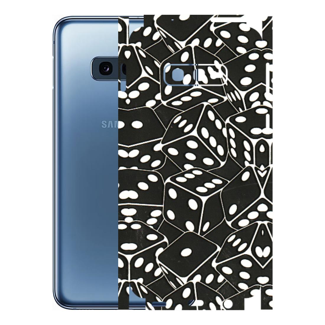 Samsung A/S Series Phone Skins (All Models) - Big Black Dices - 3D Embossed Finish (L-106) Samsung Galaxy S10E