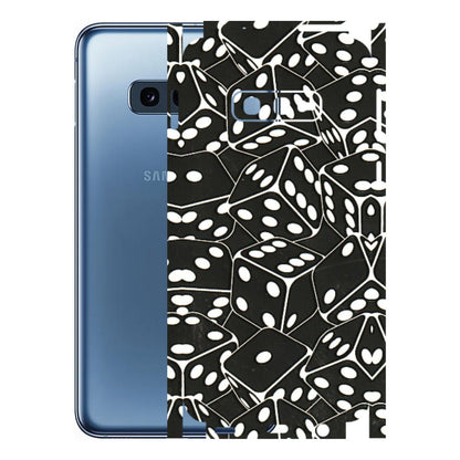 Samsung A/S Series Phone Skins (All Models) - Big Black Dices - 3D Embossed Finish (L-106) Samsung Galaxy S10E