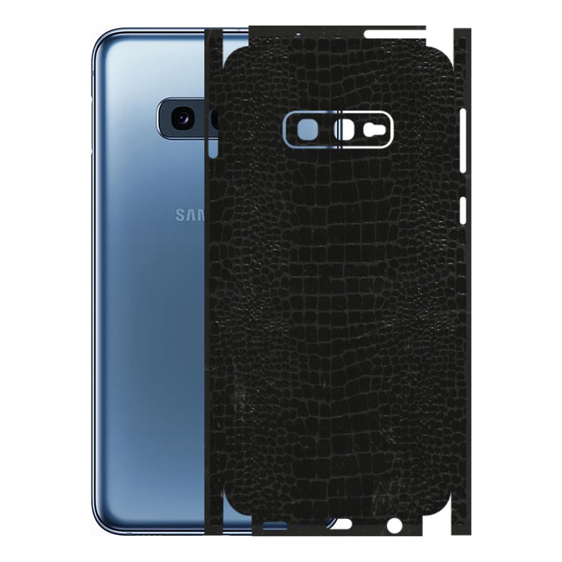Samsung A/S Series Phone Skins (All Models) - Snake Leather Black - 3D Embossed Finish (L-107) Samsung Galaxy S10E