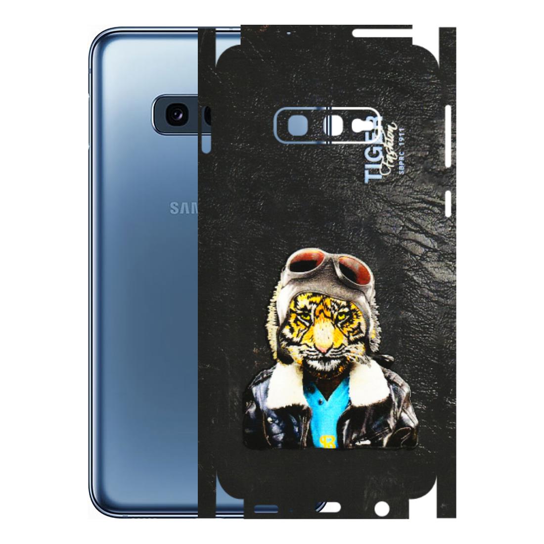 Samsung A/S Series Phone Skins (All Models) - Rider Tiger - 3D Embossed Finish (L-113) Samsung Galaxy S10E