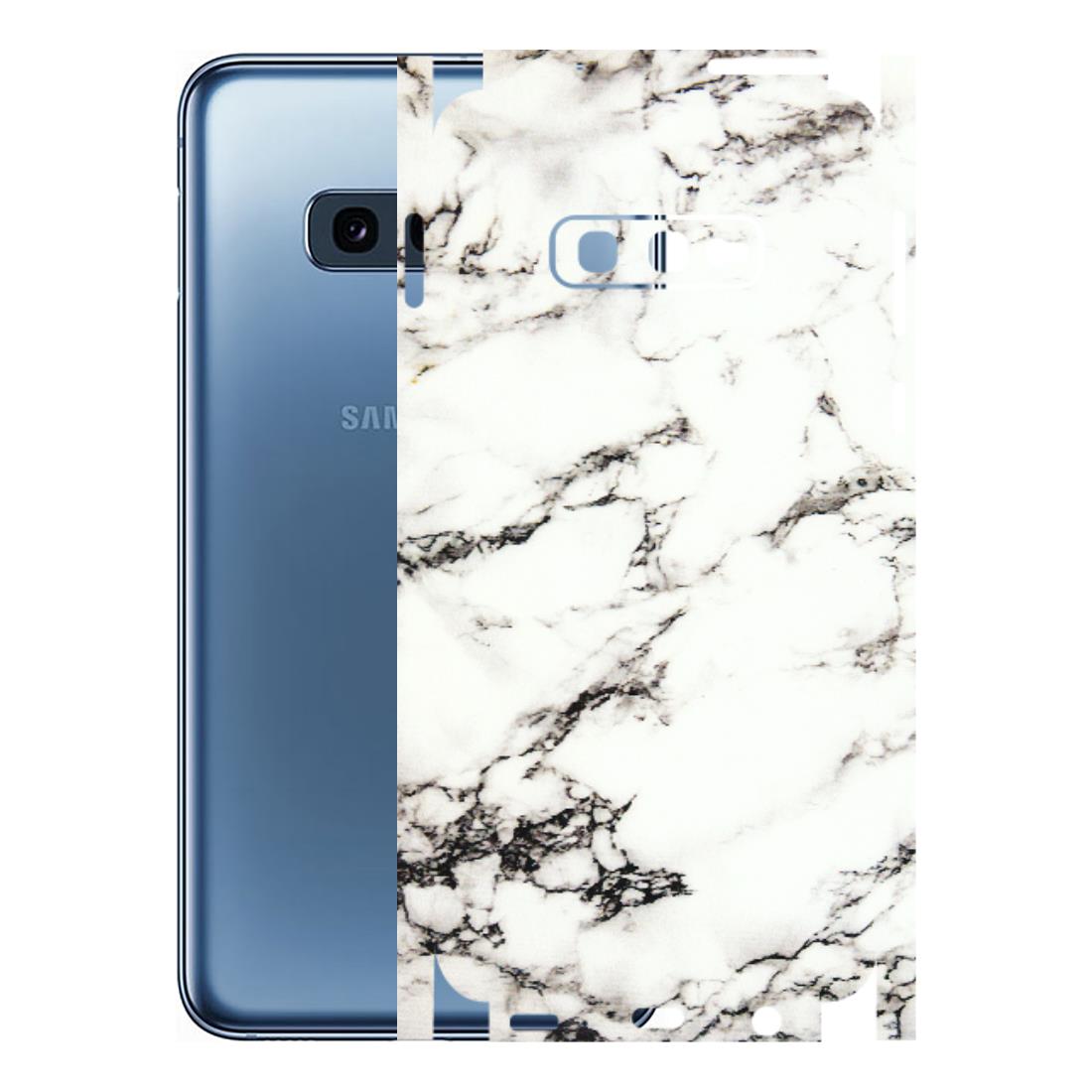 Samsung A/S Series Phone Skins (All Models) - Black and White Marble Texture - 3D Embossed Finish (L-124) Samsung Galaxy S10E