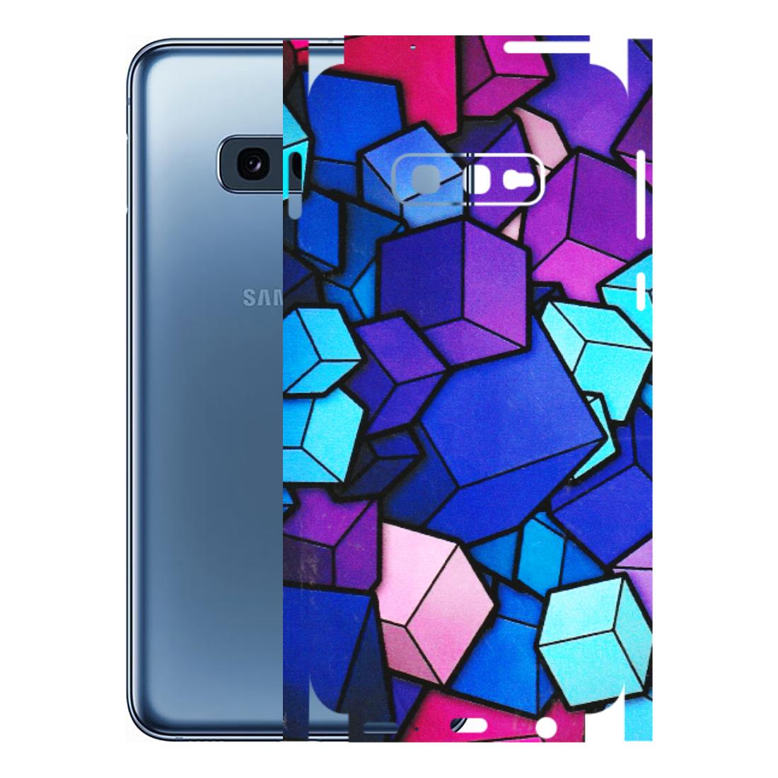 Samsung A/S Series Phone Skins (All Models) - Cube Doodle - 3D Embossed Finish (L-141) Samsung Galaxy S10E