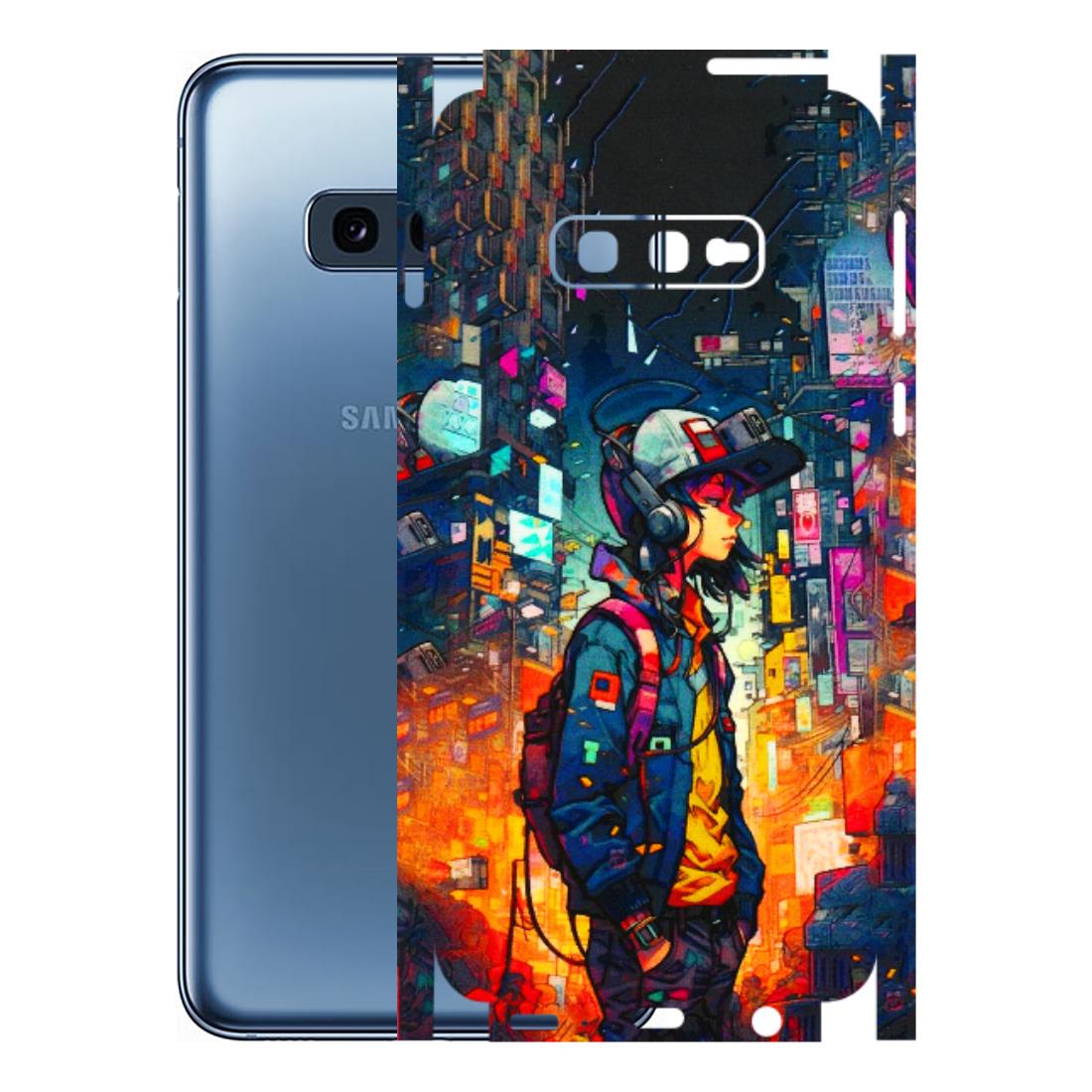 Samsung A/S Series Phone Skins (All Models) - Street Anime Guy - 3D Embossed Finish (L-158) Samsung Galaxy S10E