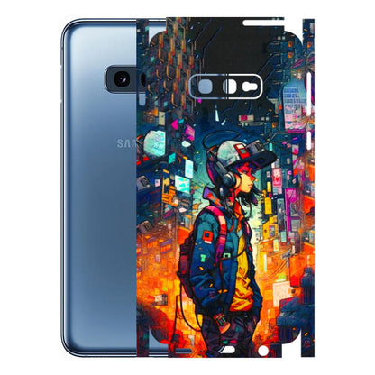 Samsung A/S Series Phone Skins (All Models) - Street Anime Guy - 3D Embossed Finish (L-158) Samsung Galaxy S10E