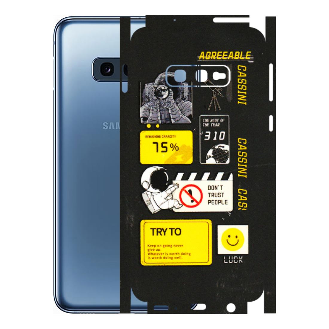 Samsung A/S Series Phone Skins (All Models) - Black Cassini - 3D Embossed Finish (L-161) Samsung Galaxy S10E