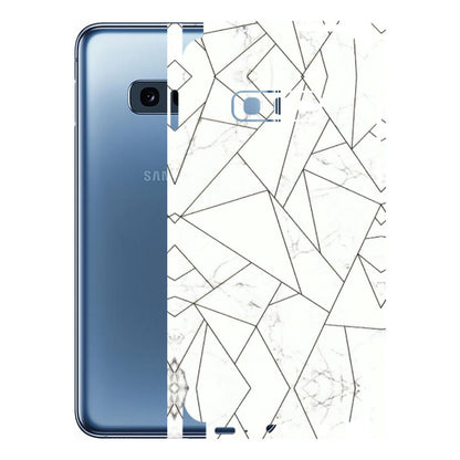 Samsung A/S Series Phone Skins (All Models) - Luxury White Marble Effect - 3D Embossed Finish (L-168) Samsung Galaxy S10E