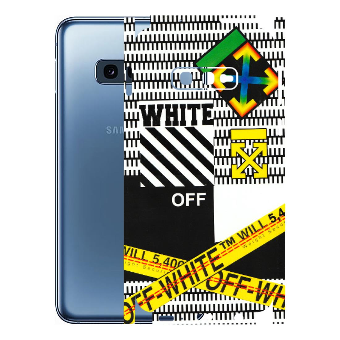 Samsung A/S Series Phone Skins (All Models) - White Off Abstract - 3D Embossed Finish (L-172) Samsung Galaxy S10E