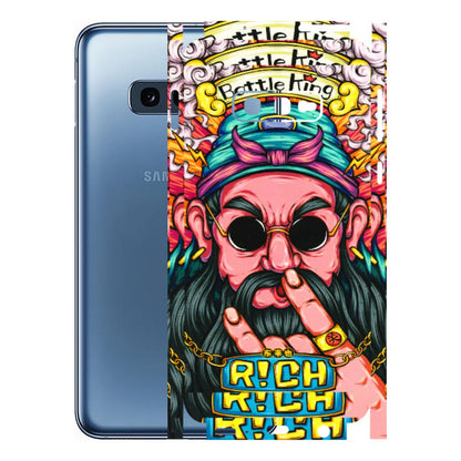Samsung A/S Series Phone Skins (All Models) - Battle King Dude Face - 3D Embossed Finish (L-178) Samsung Galaxy S10E