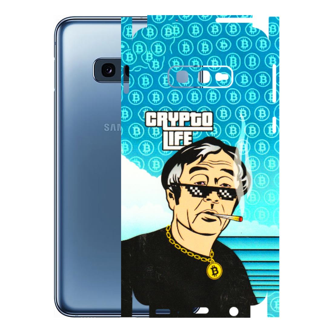 Samsung A/S Series Phone Skins (All Models) - Crypto Thug Life - 3D Embossed Finish (L-179) Samsung Galaxy S10E