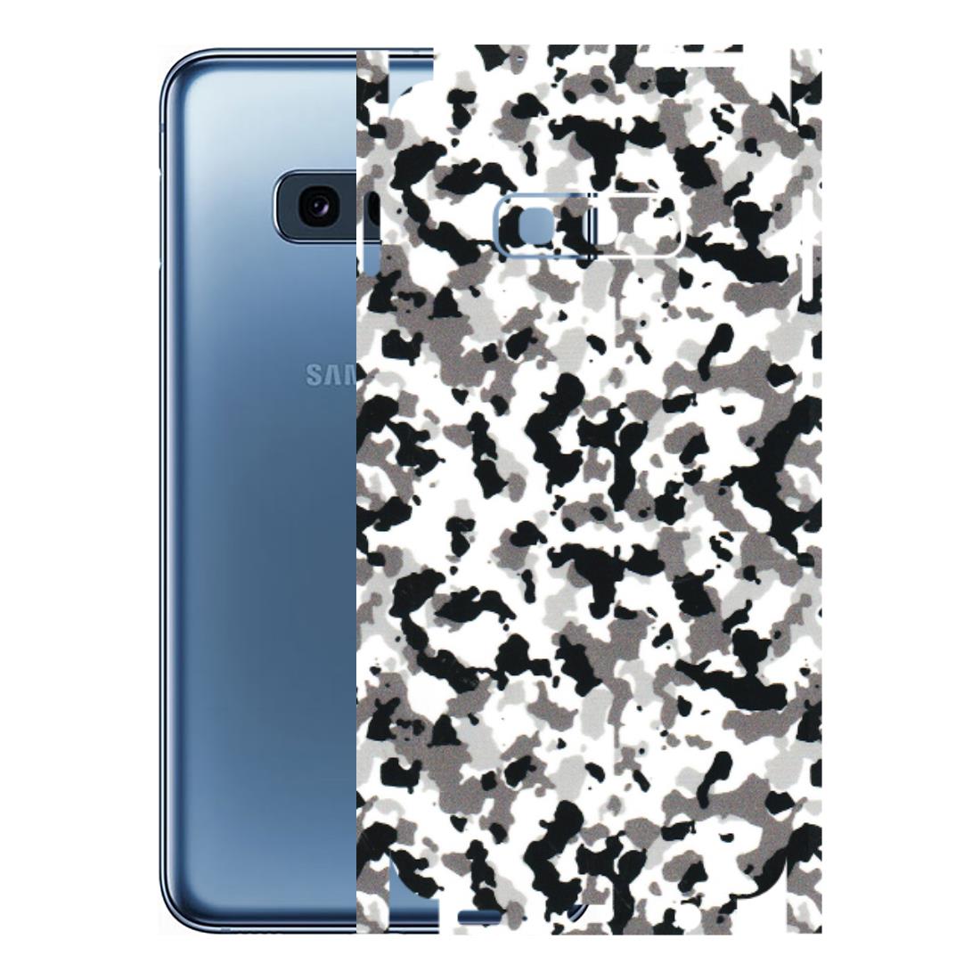 Samsung A/S Series Phone Skins (All Models) - White Black Camouflage - 3D Embossed Finish (L-18) Samsung Galaxy S10E