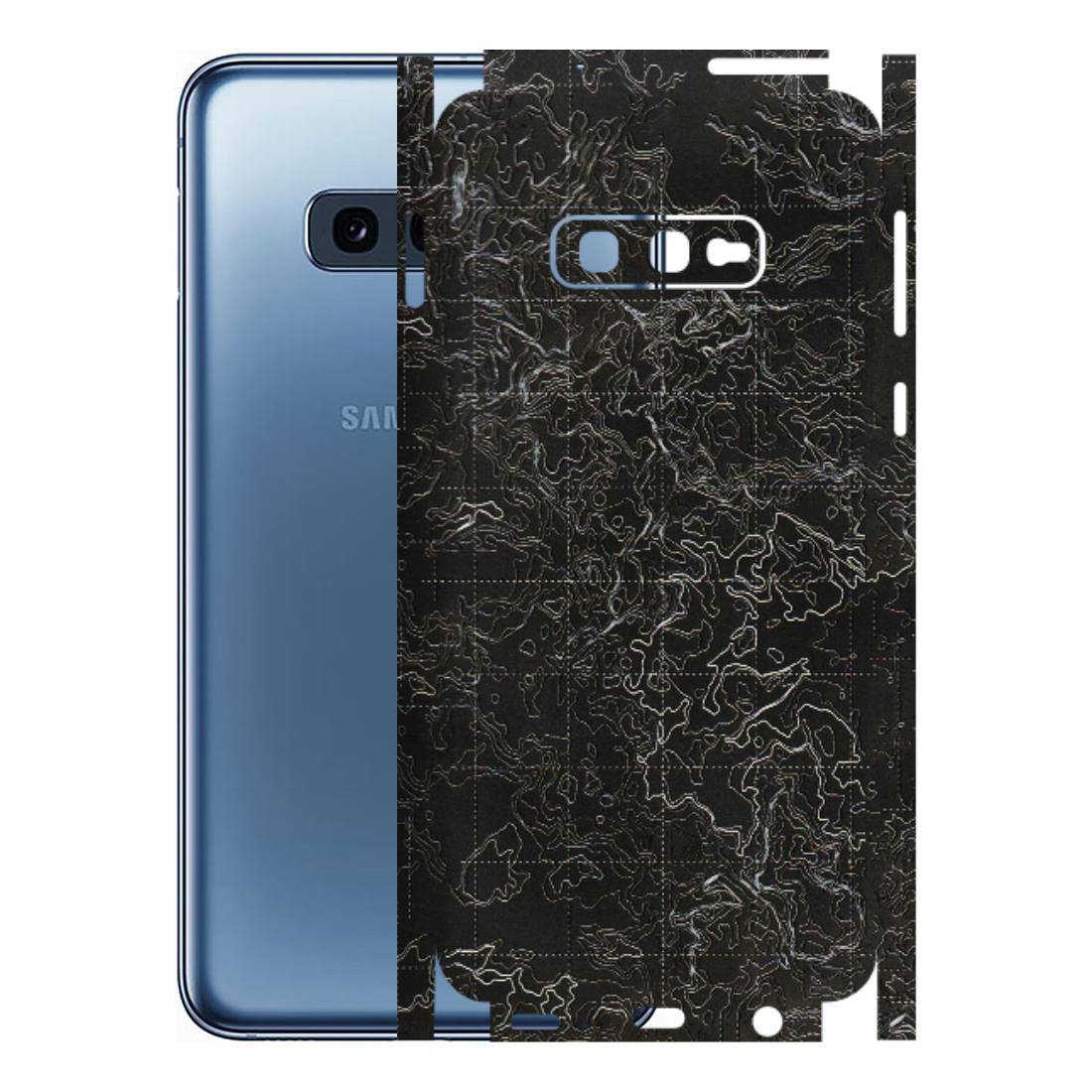 Samsung A/S Series Phone Skins (All Models) - Black map Texture - 3D Embossed Finish (L-201) Samsung Galaxy S10E