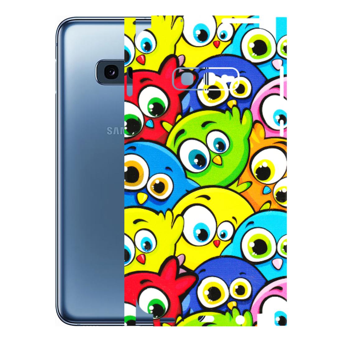 Samsung A/S Series Phone Skins (All Models) - Cute Fluffy Birds - 3D Embossed Finish (L-213) Samsung Galaxy S10E
