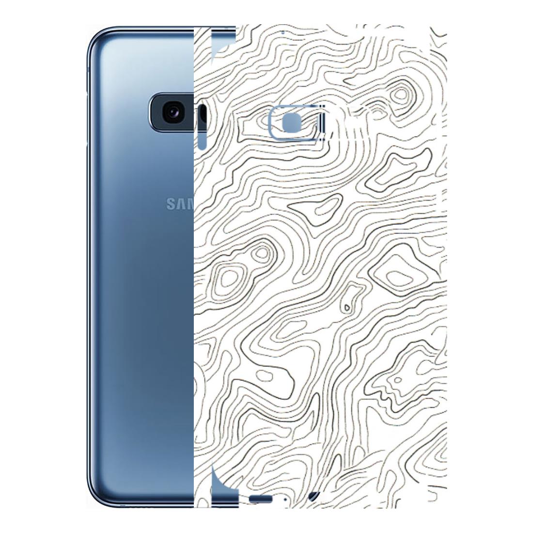 Samsung A/S Series Phone Skins (All Models) - White Black Swirls - 3D Embossed Finish (L-219) Samsung Galaxy S10E